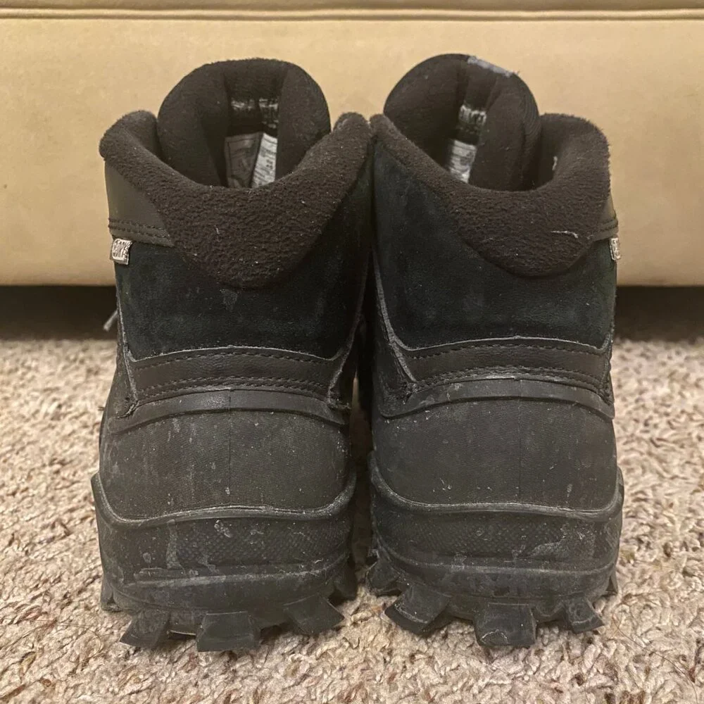 GUC Merrell Men All Black Waterproof 200 Gram Warm Winter Boots Size 11 - Picture 5 of 13